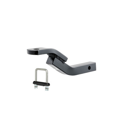 CURT 45510 Class 2 Trailer Hitch Ball Mount, Fits 1-1/4-Inch Receiver, 3,500 lbs, 3/4-Inch Hole, 3-1/8-Inch Rise with Anti-Rattle Hitch Clamp for 2" Receiver