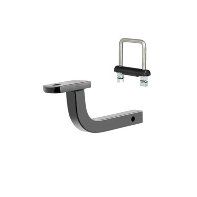 CURT Class 2 Ball Mount (1-1/4" Shank, 3,500 lbs, 3-1/8" Rise, 9-3/4" Long) Trailer Hitch Ball Mount with Anti-Rattle Hitch Clamp for 2" Receiver