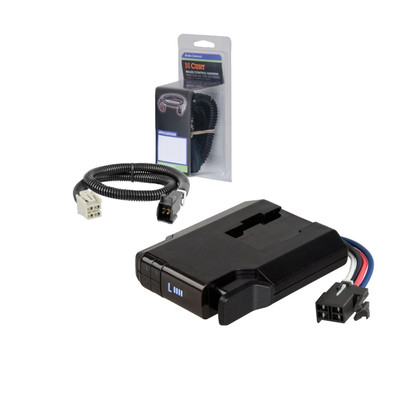 2014-2018 GMC Sierra 1500 CURT Venturer NEXT Time-Delay Trailer Brake Controller Plug & Play Bundle - Low Profile, Adjustable, 1-3 Axles 51116
