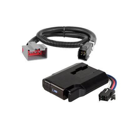 2017-2026 Ford F-450 Super Duty CURT Venturer NEXT Time-Delay Trailer Brake Controller Plug & Play Bundle - Low Profile, Adjustable, 1-3 Axles 51116