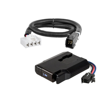 1995-2009 Dodge Ram 1500 CURT Venturer NEXT Time-Delay Trailer Brake Controller Plug & Play Bundle - Low Profile, Adjustable, 1-3 Axles 51116