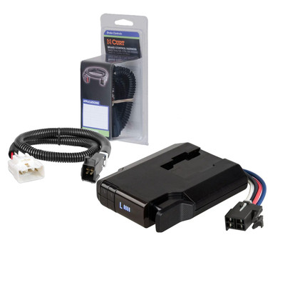 2016-2024 Toyota Tacoma CURT Venturer NEXT Time-Delay Trailer Brake Controller Plug & Play Bundle - Low Profile, Adjustable, 1-3 Axles 51116