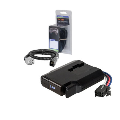 2011-2026 Dodge Durango with Factory Tow PackageCURT Venturer NEXT Time-Delay Trailer Brake Controller Plug & Play Bundle - Low Profile, Adjustable, 1-3 Axles 51116