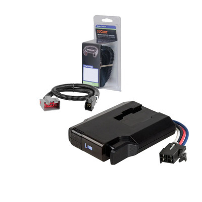 2009-2014 Ford E-250 CURT Venturer NEXT Time-Delay Trailer Brake Controller Plug & Play Bundle - Low Profile, Adjustable, 1-3 Axles 51116