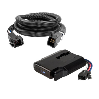2007-2009 Dodge Sprinter 2500 CURT Venturer NEXT Time-Delay Trailer Brake Controller Plug & Play Bundle - Low Profile, Adjustable, 1-3 Axles 51116