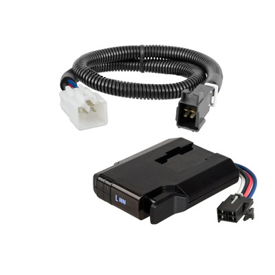 2003-2025 Toyota Sequoia CURT Venturer NEXT Time-Delay Trailer Brake Controller Plug & Play Bundle - Low Profile, Adjustable, 1-3 Axles 51116