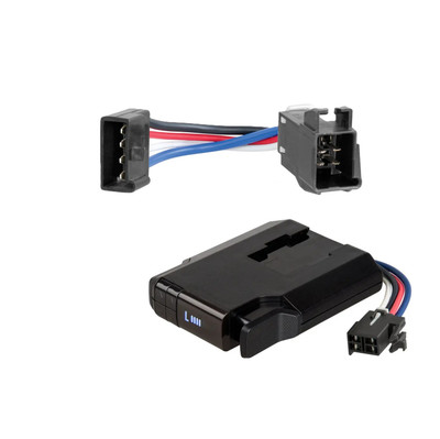 CURT Venturer NEXT Time-Delay Trailer Brake Controller w/ Competitor to CURT Adapter - Low Profile, Adjustable, 1-3 Axles 51116