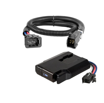 2022-2024 Audi e-tron S Sportback With factory 7-wayCURT Venturer NEXT Time-Delay Trailer Brake Controller Plug & Play Bundle - Low Profile, Adjustable, 1-3 Axles 51116
