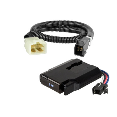 2021-2025 Kia Telluride CURT Venturer NEXT Time-Delay Trailer Brake Controller Plug & Play Bundle - Low Profile, Adjustable, 1-3 Axles 51116