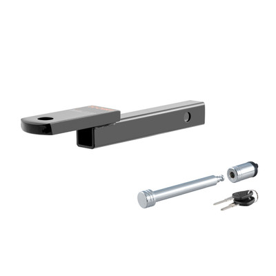 CURT Class 1 Ball Mount (1-1/4" Shank, 2,000 lbs, 1-1/4" Drop, 9-3/4" Long) Trailer Hitch Ball Mount with 5/8" Hitch Lock (3" Receiver, Barbell, Chrome)