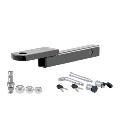 CURT Class 1 Ball Mount (1-1/4" Shank, 2,000 lbs., 1-1/4" Drop, 9-3/4" Long) Trailer Hitch Ball Mount with Switch Ball Trailer Ball (1-7/8", 2", 2-5/16" Balls, 1" x 2-1/4" Shank) & Channel Mount Lock (5/8" Diameter)