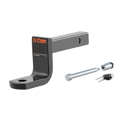 CURT Class 1 Ball Mount (1-1/4" Shank, 2,000 lbs, 3-1/4" Drop, 7-1/4" Long) Trailer Hitch Ball Mount with 5/8" Hitch Lock (3" Receiver, Barbell, Chrome)