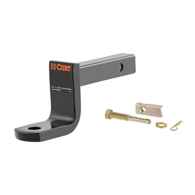 CURT Class 1 Ball Mount (1-1/4" Shank, 2,000 lbs, 3-1/4" Drop, 7-1/4" Long) Trailer Hitch Ball Mount with Anti-Rattle Hitch Pin and Shim