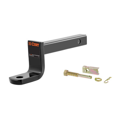CURT 45026 Class 1 Trailer Hitch Ball Mount 2,000 lbs, 1-1/4-Inch Receiver, 3-1/4-Inch Drop, 2-5/8-Inch Rise with Anti-Rattle Hitch Pin & Shim