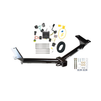 2011-2020 Dodge Journey w/LED Taillights Draw-tite Class 3 Trailer Hitch, 2 Inch Square Receiver Bundle w/ Plug-n-Play T-One Wiring Harness 75648
