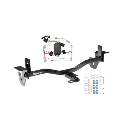 2010-2013 Mazda 3 Sedan, Except w/Grand Touring LED Taillights Draw-tite Class 1 Trailer Hitch, 1-1/4 Inch Square Receiver Bundle w/ Plug-n-Play T-One Wiring Harness