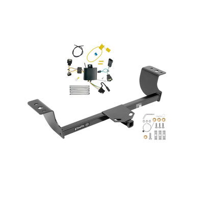 2015-2023 Dodge Charger Draw-tite Class 2 Trailer Hitch, 1-1/4 Inch Square Receiver Bundle w/ Plug-n-Play T-One Wiring Harness