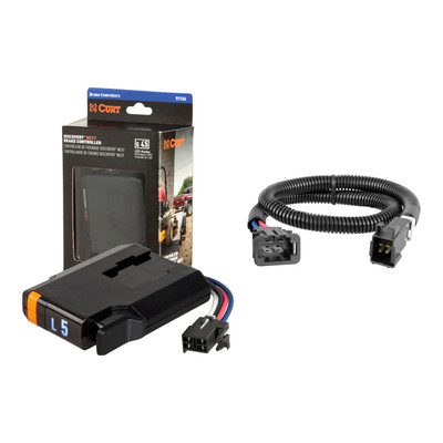 2022-2024 Audi e-tron GT With factory 7-way CURT Discovery NEXT Time-Delay Trailer Brake Controller for 1-4 Axles #51126