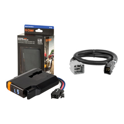 2018-2025 Jeep Wrangler JL, Unlimited (4-door) CURT Discovery NEXT Time-Delay Trailer Brake Controller for 1-4 Axles #51126