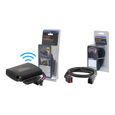2005-2009 Land Rover LR3  CURT Echo Under-Dash Trailer Brake Controller, Bluetooth® Smartphone for 1-4 Axles #51190