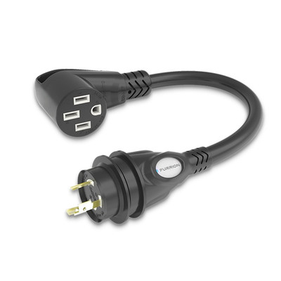 Furrion Pigtail Adapter - 50A Connector to 30A Plug, Black #FP5230R-SB