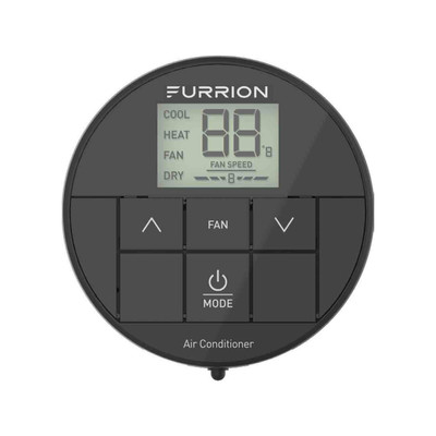 Furrion Chill Single-Zone Basic Backlit LED Wall Thermostat - Black, 2 Fan Speeds (R32) #FACW10ESSA2-BL-AM