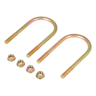 Lippert 2024117447 Trailer Axle U-Bolt & Nut Kit, 1/2"-20 x 6.5", 3" Tube