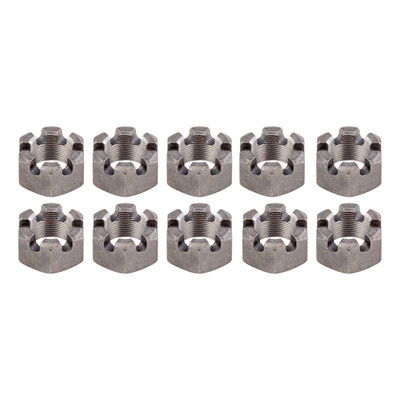 Lippert 2025027770 6-Slot Castle Spindle Nut, 10,000-lb. Axles, 1-1/2"-12 Thread Size, 10 Pack