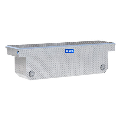 UWS TBSD-72-A-PB Bright Aluminum 72" Deep Angled Push Button Crossover Truck Tool Box