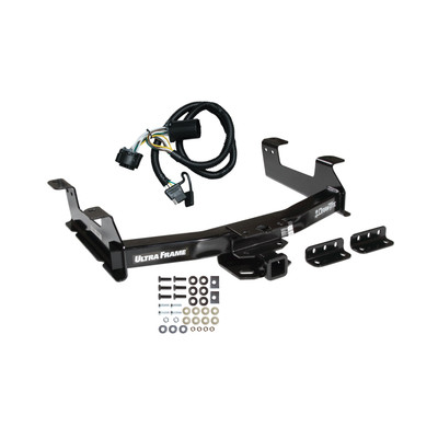 2011-2014 Chevrolet Silverado 3500 HD Draw-tite Class 5 Trailer Hitch, 2 Inch Square Receiver Bundle w/ Plug-n-Play T-One Wiring Harness