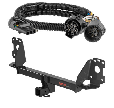 2017 - 2022 Audi Q7 Curt 2", Class 3 Trailer Tow Hitch + 4-flat Wiring Kit 13277