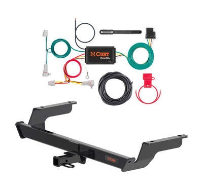 2024 - 2026 Subaru Impreza Hatchback Curt 1-1/4", Class 1 Trailer Tow Hitch + 4-flat Wiring Kit 11675