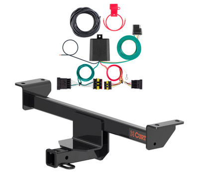 19 - 24 Infiniti QX50 Curt 2", Class 3 Trailer Tow Hitch + 4-flat Wiring Kit 13601