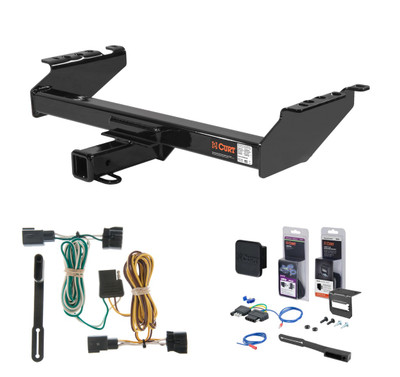 1968 - 1999 Dodge Ram 2500 Excluding roll pan bumper Curt 2" Class 4 Trailer Tow Hitch + 5-Flat Wiring Kit Tow Boat/Utility Trailer with Surge Brakes 14001