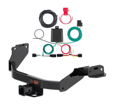 2021 - 2024 Kia Sorento w/o LED Tailights Curt 2", Class 3 Trailer Tow Hitch + 4-flat Wiring Kit 13609