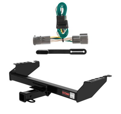 1987 - 1996 Ford F-150 Excluding 10" drop bumper, old body Curt 2", Class 3 Trailer Tow Hitch + 4-flat Wiring Kit 13310