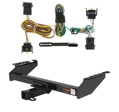 1997 Ford F-250 Old body, excluding 10" drop bumper and 1973 - 1979 crew cab Curt 2", Class 4 Trailer Tow Hitch + 4-flat Wiring Kit 14001-1