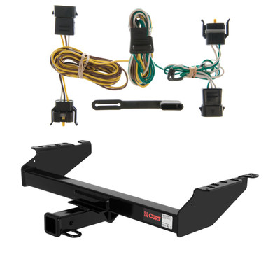 1997 Ford F-350 Old body, excluding with 10" drop bumper Curt 2", Class 3 Trailer Tow Hitch + 4-flat Wiring Kit 13310