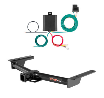 2026 Ford E-Transit Curt 2", Class 3 Trailer Tow Hitch + 4-flat Wiring Kit 13193