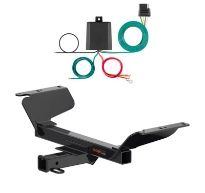 2025 - 2026 Chevrolet Equinox Excluding diesel Curt 2", Class 3 Trailer Tow Hitch + 4-flat Wiring Kit 13439