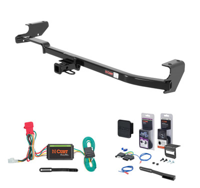 2004 Subaru Impreza Wagon Curt 1-1/4" Class 1 Trailer Tow Hitch + 5-Flat Wiring Kit Tow Boat/Utility Trailer with Surge Brakes 11318