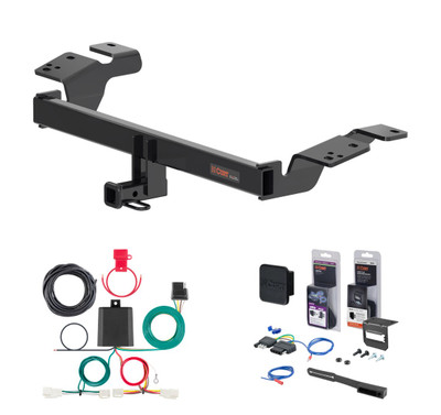 2019 - 2025 Lexus ES350 Excluding F Sport Curt 1-1/4" Class 1 Trailer Tow Hitch + 5-Flat Wiring Kit Tow Boat/Utility Trailer with Surge Brakes 11576