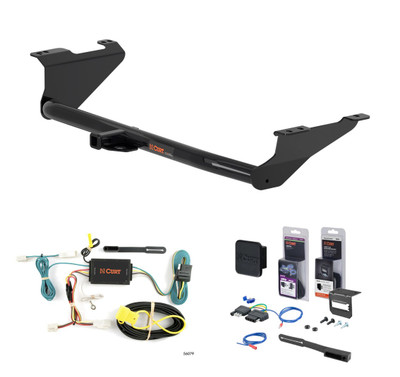 2017 - 2020 Chrysler Pacifica Curt 1-1/4" Class 2 Trailer Tow Hitch + 5-Flat Wiring Kit Tow Boat/Utility Trailer with Surge Brakes 12180