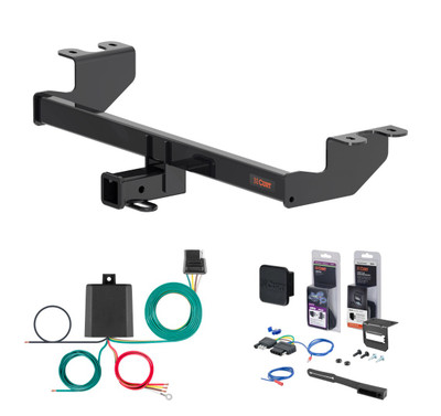 2026 Nissan Ariya Curt 2" Class 3 Trailer Tow Hitch + 5-Flat Wiring Kit Tow Boat/Utility Trailer with Surge Brakes 13588
