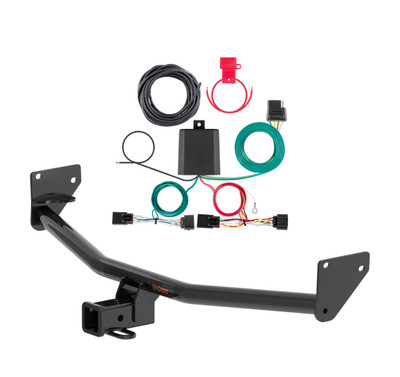 2024 - 2026 Hyundai Kona Excluding N Line or electric Curt 2", Class 3 Trailer Tow Hitch + 4-flat Wiring Kit 13606