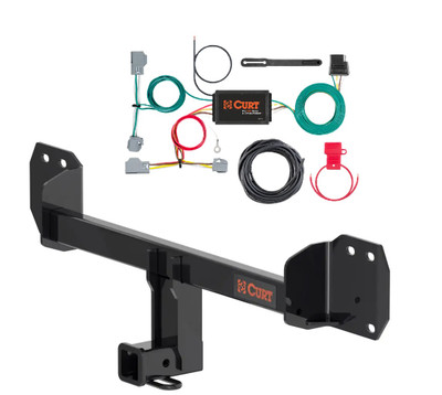 2025 - 2026 Volvo EX40 Curt 2", Class 3 Trailer Tow Hitch + 4-flat Wiring Kit 13611