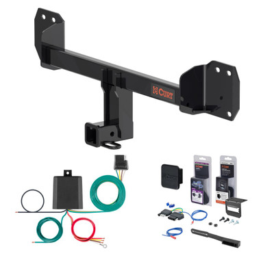 2019 - 2020 Volvo XC40 Curt 2" Class 3 Trailer Tow Hitch + 5-Flat Wiring Kit Tow Boat/Utility Trailer with Surge Brakes 13611