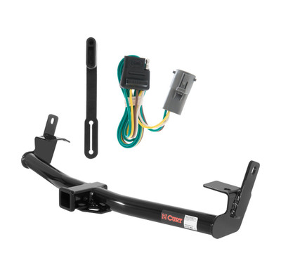 1996 Mercury Mountaineer Fits beneath factory 1-1/4" receiver Curt 2", Class 3 Trailer Tow Hitch + 4-flat Wiring Kit 13540