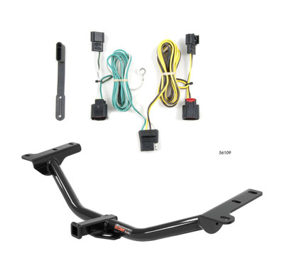 2009 Dodge Journey Curt 1-1/4", Class 2 Trailer Tow Hitch + 4-flat Wiring Kit 12134