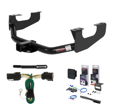 1997 - 1999 Ford F-250LD New body Curt 2" Class 3 Trailer Tow Hitch + 5-Flat Wiring Kit Tow Boat/Utility Trailer with Surge Brakes 13359